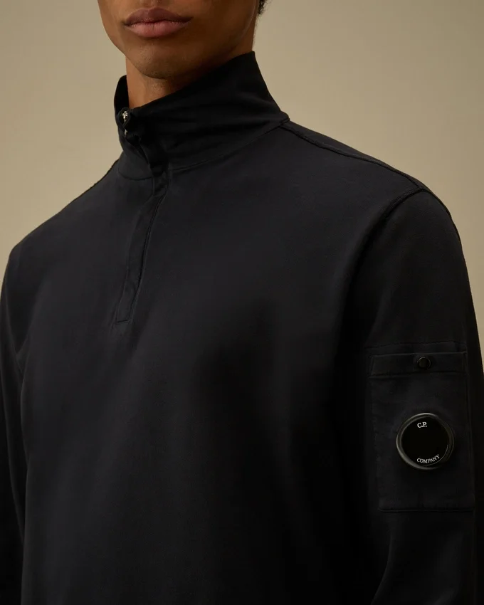 Light Fleece Half Zip Lens Sweatshirt