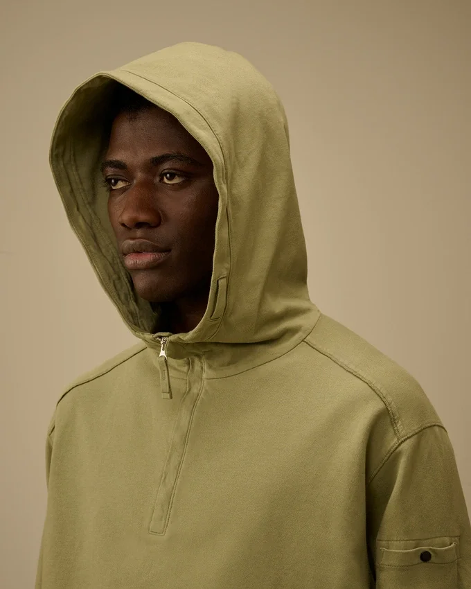 Light Fleece Half Zip Lens Sweatshirt