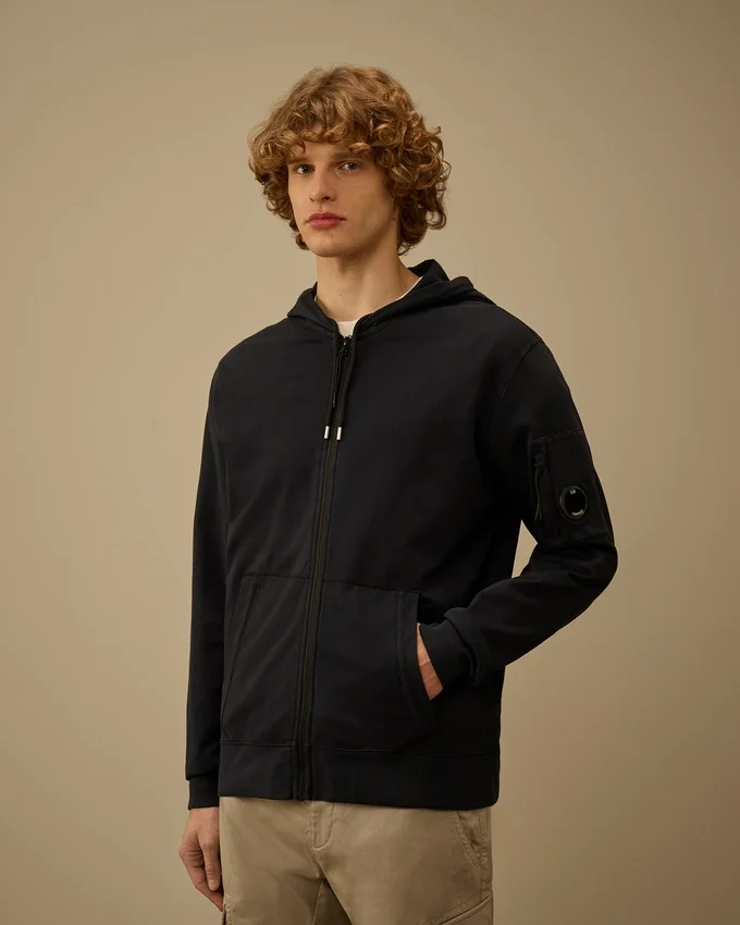 Light Fleece Zip Hooded Lens Sweatshirt