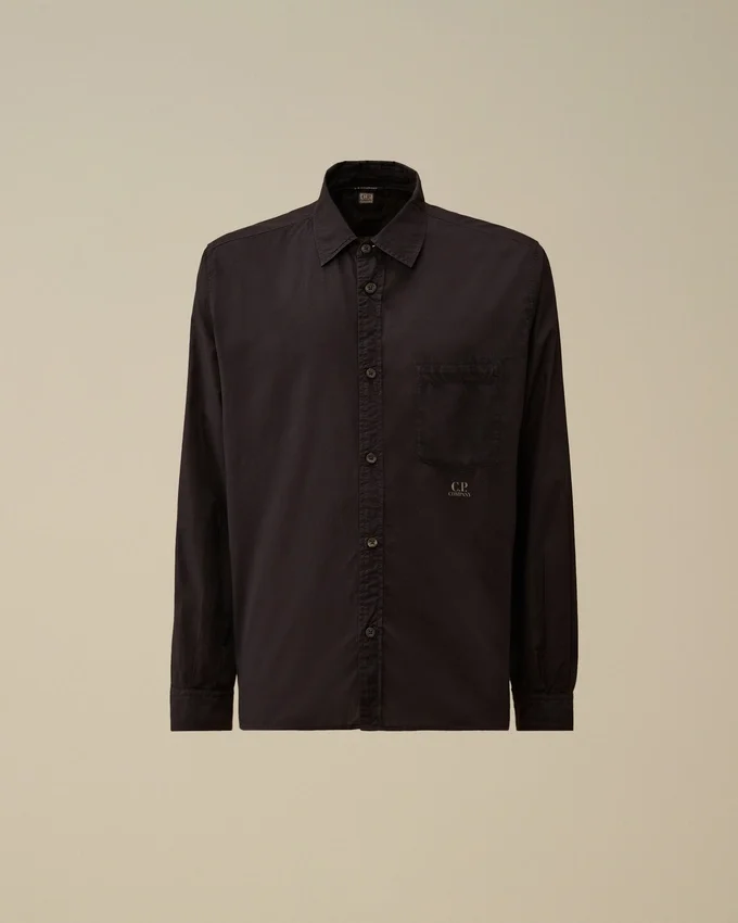 Light Mussola Long Sleeve Button Shirt
