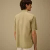 Light Mussola Short Sleeve Button Shirt