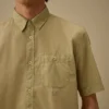 Light Mussola Short Sleeve Button Shirt