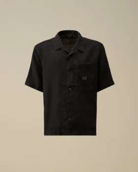 Linen Boxy Short Sleeve Button Shirt