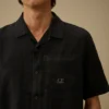 Linen Boxy Short Sleeve Button Shirt