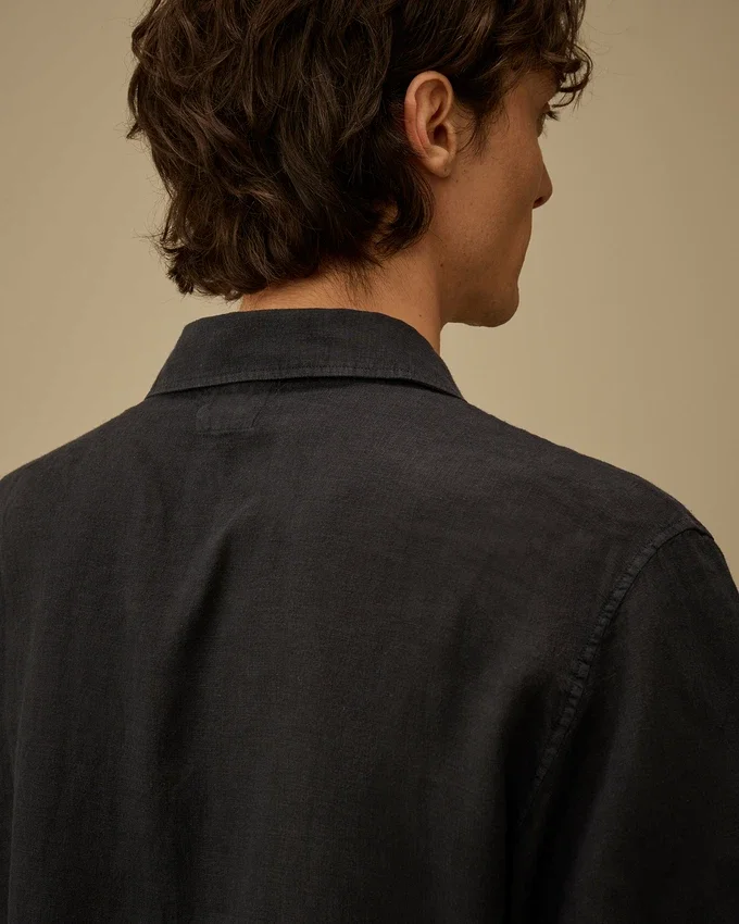 Linen Boxy Short Sleeve Button Shirt