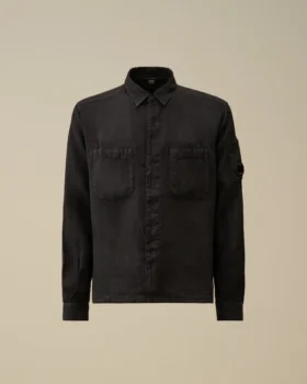 Linen Long Sleeve Button Lens Shirt