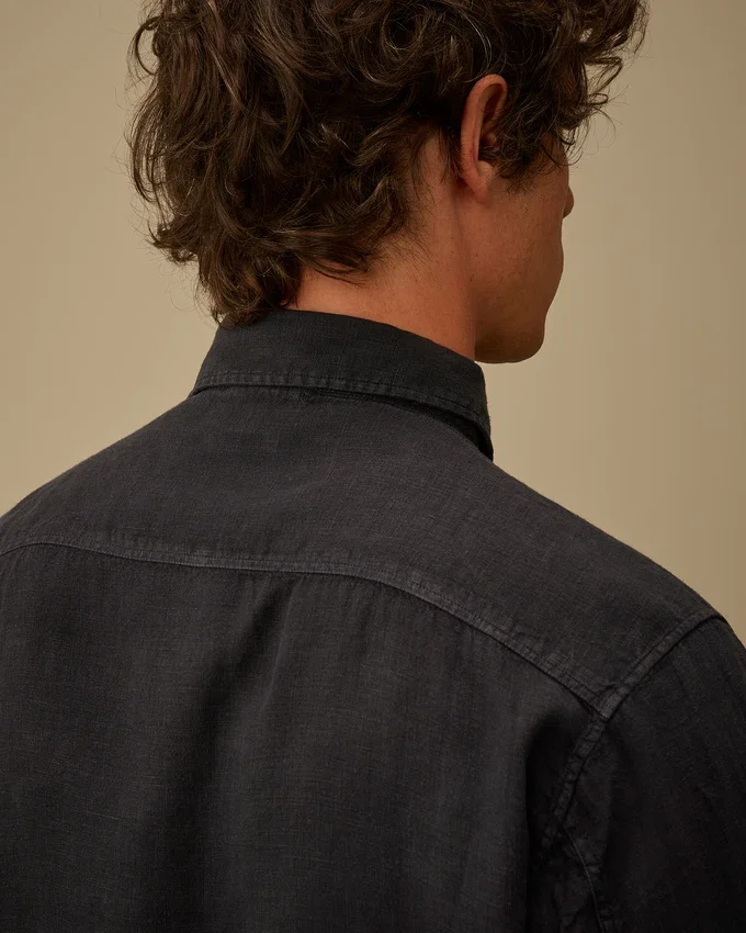 Linen Long Sleeve Button Lens Shirt