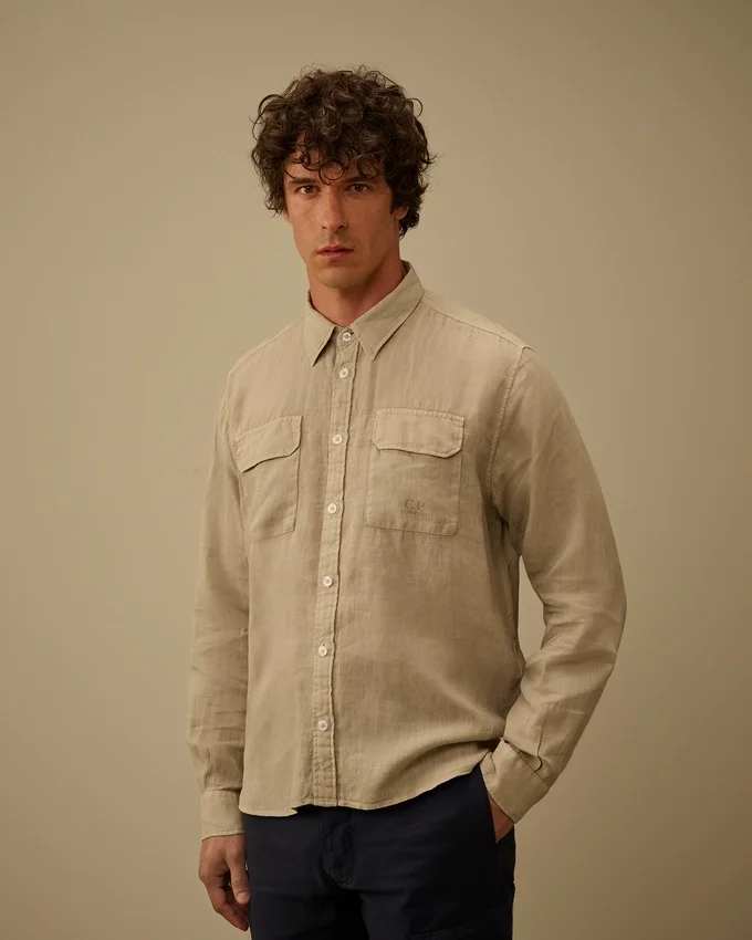 Linen Long Sleeve Button Shirt