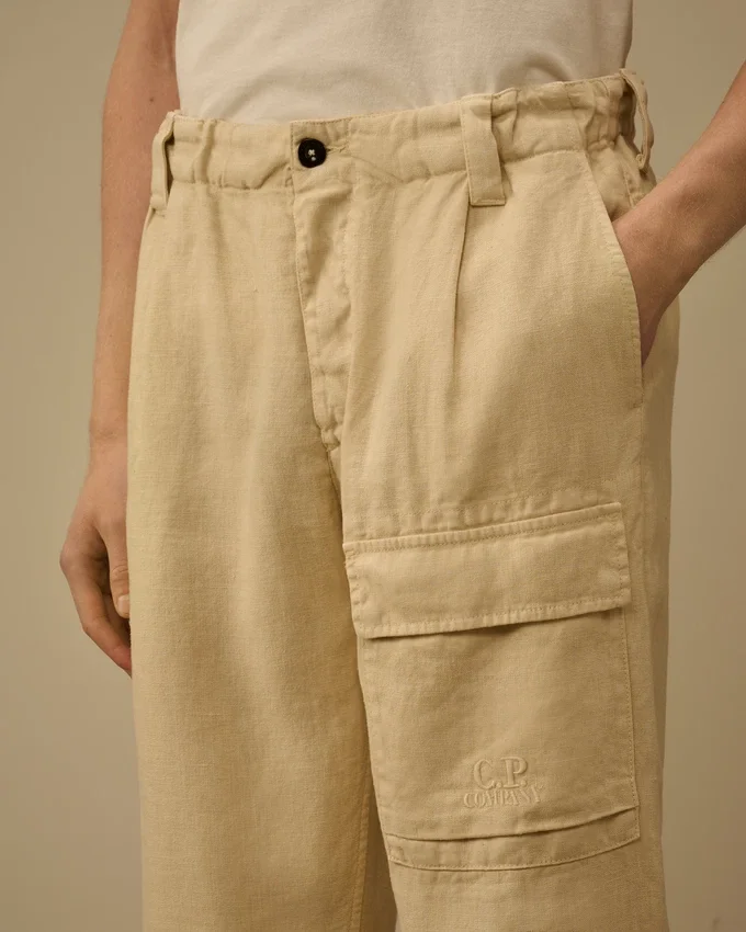 Linen Sack Loose Cargo Pants