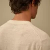 Linen Short Sleeve Crewneck Sweater