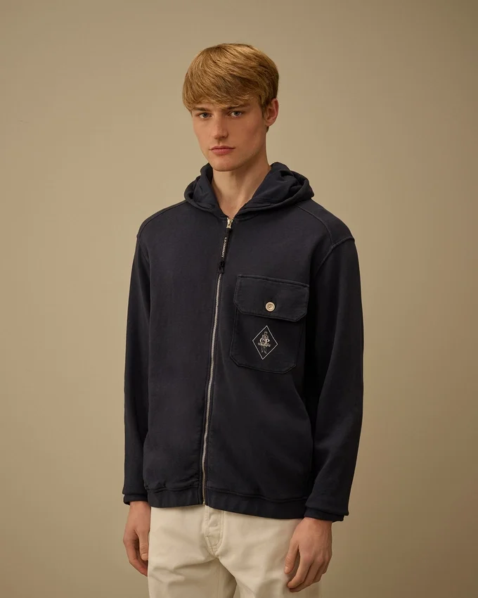 Malfilè Fleece Zip Hooded Sweatshirt