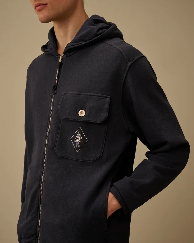 Malfilè Fleece Zip Hooded Sweatshirt