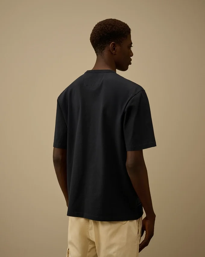 Mercerized Jersey 30/2 Twisted Short Sleeve Embroidery T-Shirt