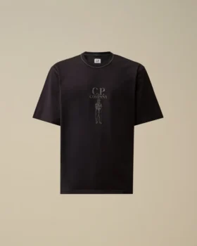 Mercerized Jersey 30/2 Twisted Short Sleeve Logo T-Shirt