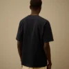 Mercerized Jersey 30/2 Twisted Short Sleeve Logo T-Shirt