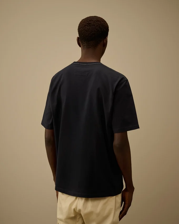 Mercerized Jersey 30/2 Twisted Short Sleeve Logo T-Shirt