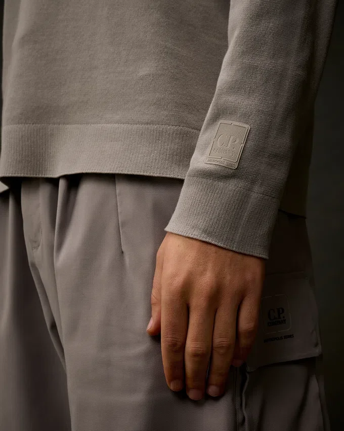 Metropolis Series Cotton Stretch Crewneck Sweater