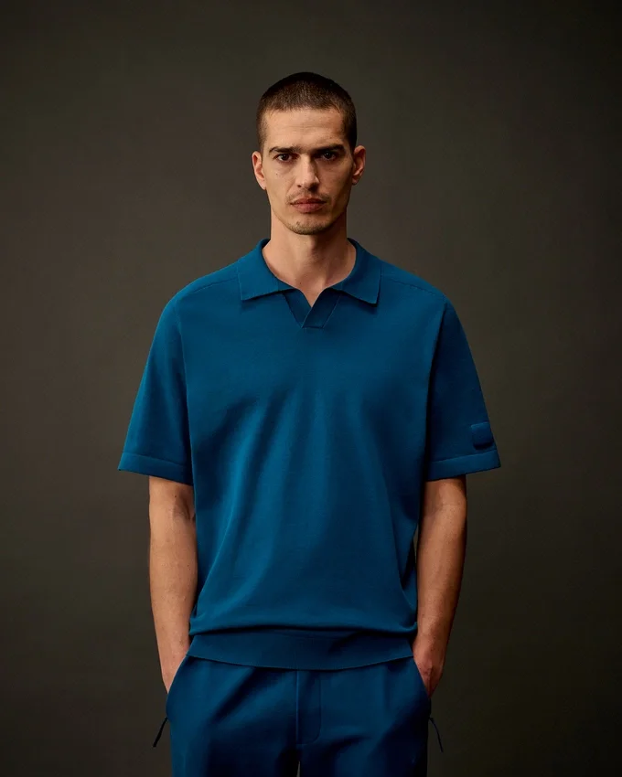 Metropolis Series Cotton Stretch Polo Sweater