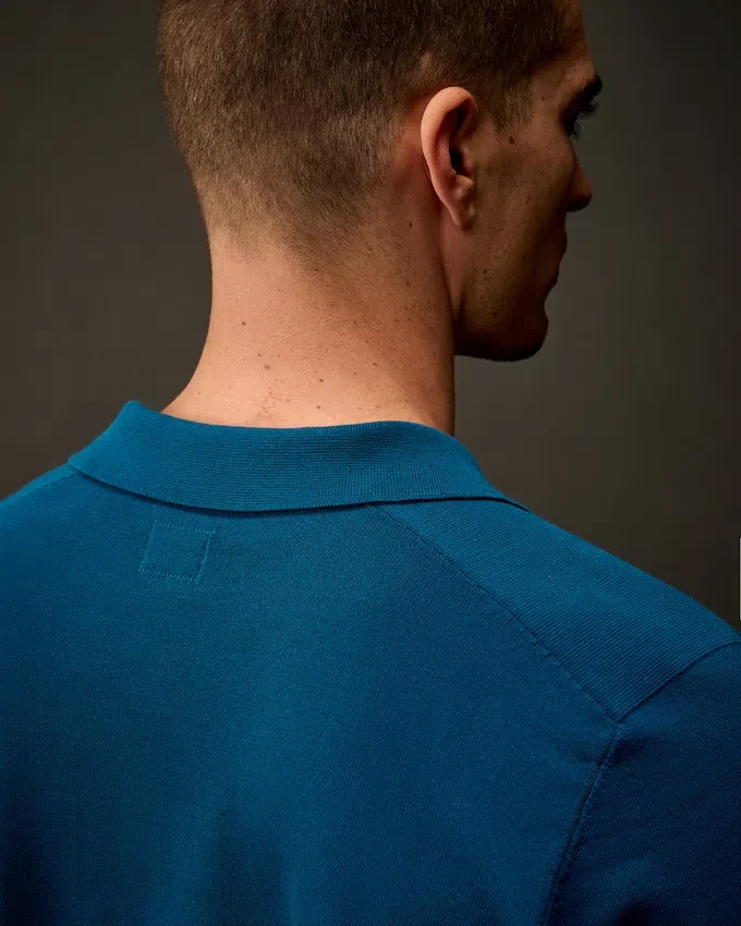 Metropolis Series Cotton Stretch Polo Sweater