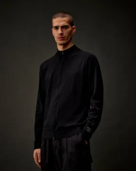 Metropolis Series Cotton Stretch Zip Cardigan