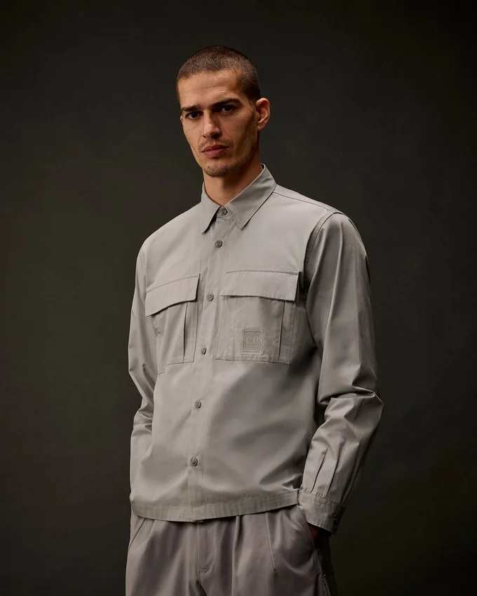 Metropolis Series Gabardine Long Sleeve Button Shirt