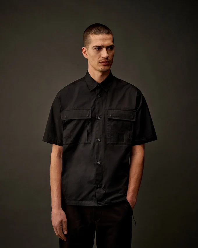 Metropolis Series Gabardine Short Sleeve Button Shirt