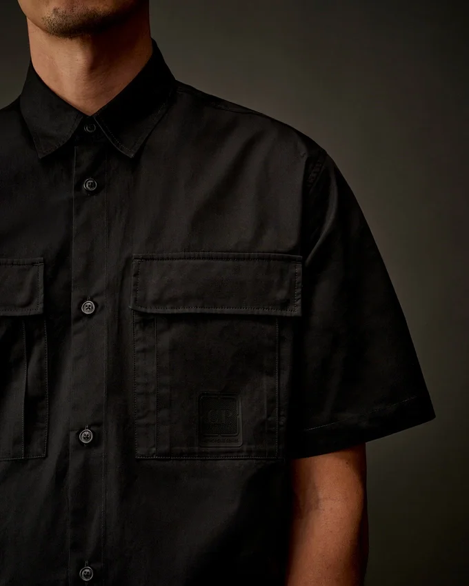 Metropolis Series Gabardine Short Sleeve Button Shirt