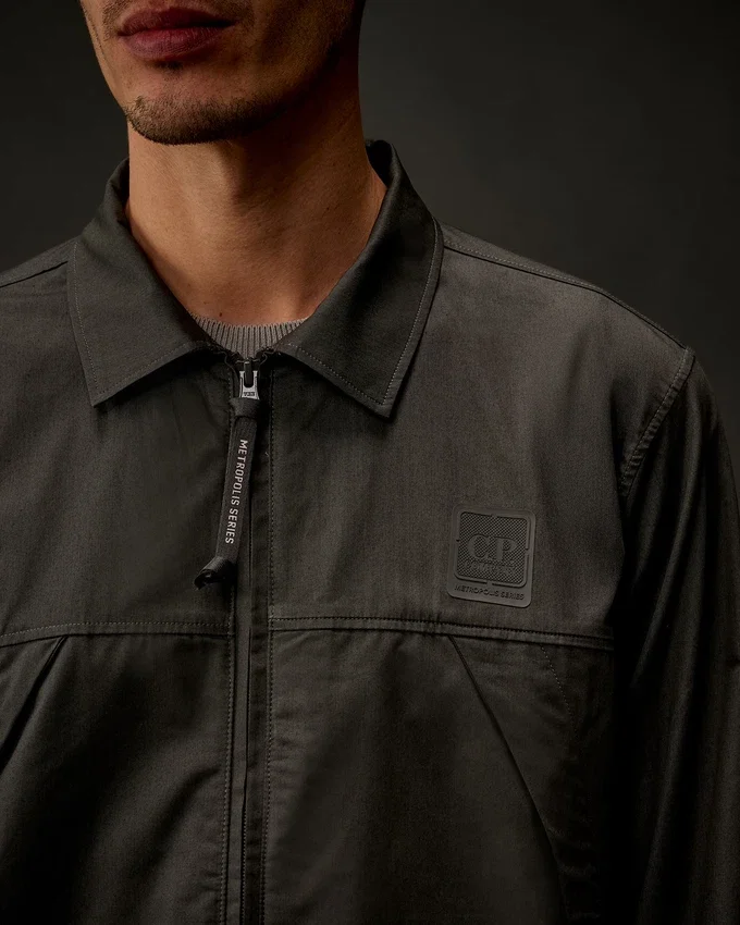 Metropolis Series Gabardine Zip Overshirt