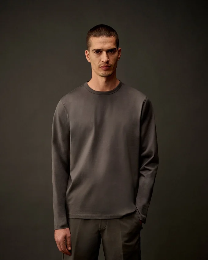 Metropolis Series Mercerized Jersey Long Sleeve T-Shirt