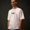 Metropolis Series Mercerized Jersey Short Sleeve Back Embroidery T-Shirt