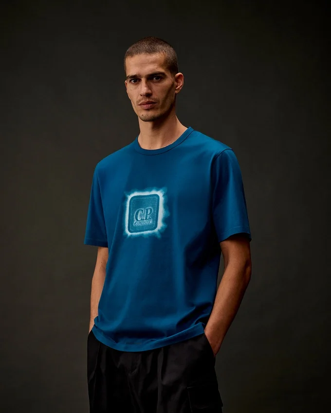 Metropolis Series Mercerized Jersey Short Sleeve Badge T-Shirt
