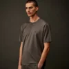 Metropolis Series Mercerized Jersey Short Sleeve Chest Logo T-Shirt