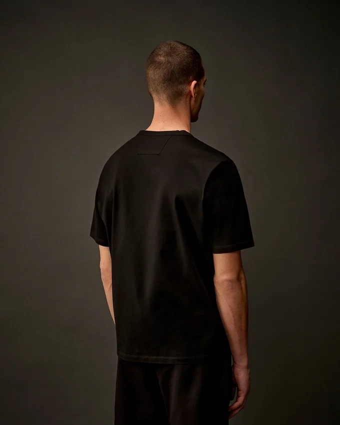 Metropolis Series Mercerized Jersey Short Sleeve Chest Logo T-Shirt