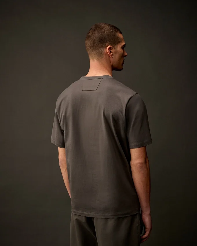 Metropolis Series Mercerized Jersey Short Sleeve Chest Logo T-Shirt