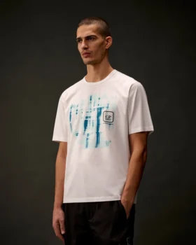 Metropolis Series Mercerized Jersey Short Sleeve Graphic Logo T-Shirt