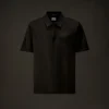 Metropolis Series Mercerized Jersey Short Sleeve Half Zip Polo