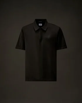 Metropolis Series Mercerized Jersey Short Sleeve Half Zip Polo