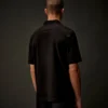 Metropolis Series Mercerized Jersey Short Sleeve Half Zip Polo