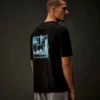 Metropolis Series Mercerized Jersey Short Sleeve Printed Badge T-Shirt