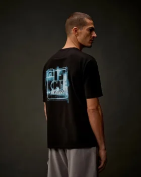 Metropolis Series Mercerized Jersey Short Sleeve Printed Badge T-Shirt