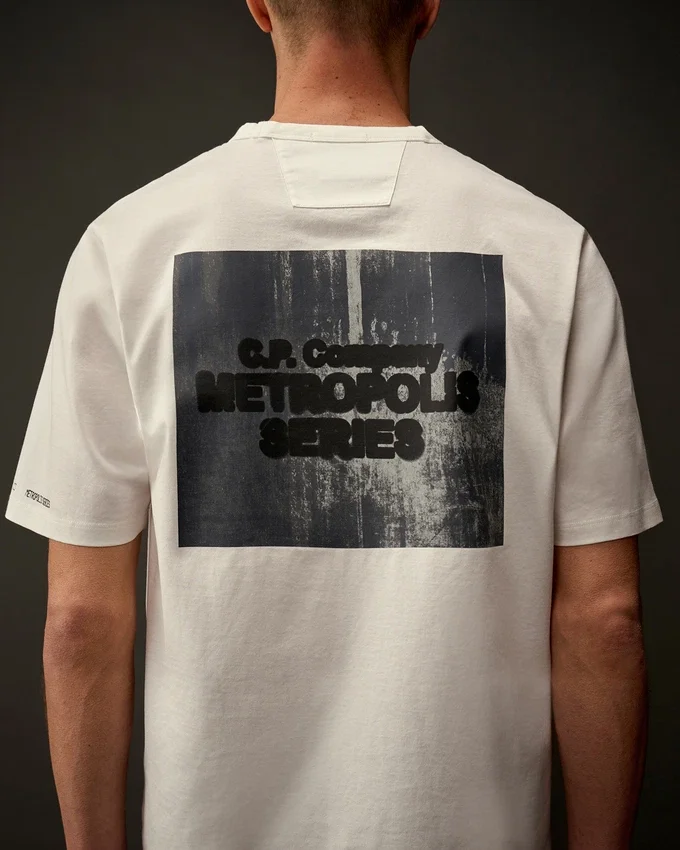 Metropolis Series Mercerized Jersey Short Sleeve Printed Graphic T-Shirt