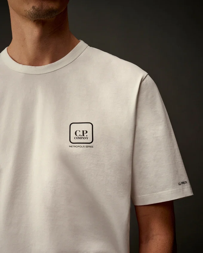 Metropolis Series Mercerized Jersey Short Sleeve Printed Graphic T-Shirt