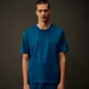 Metropolis Series Mercerized Jersey Short Sleeve Rubberized Badge T-Shirt