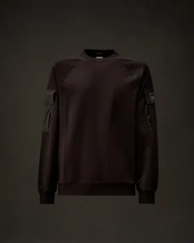 Metropolis Series Stretch Fleece Mixed Crewneck Sweatshirt