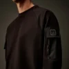 Metropolis Series Stretch Fleece Mixed Crewneck Sweatshirt