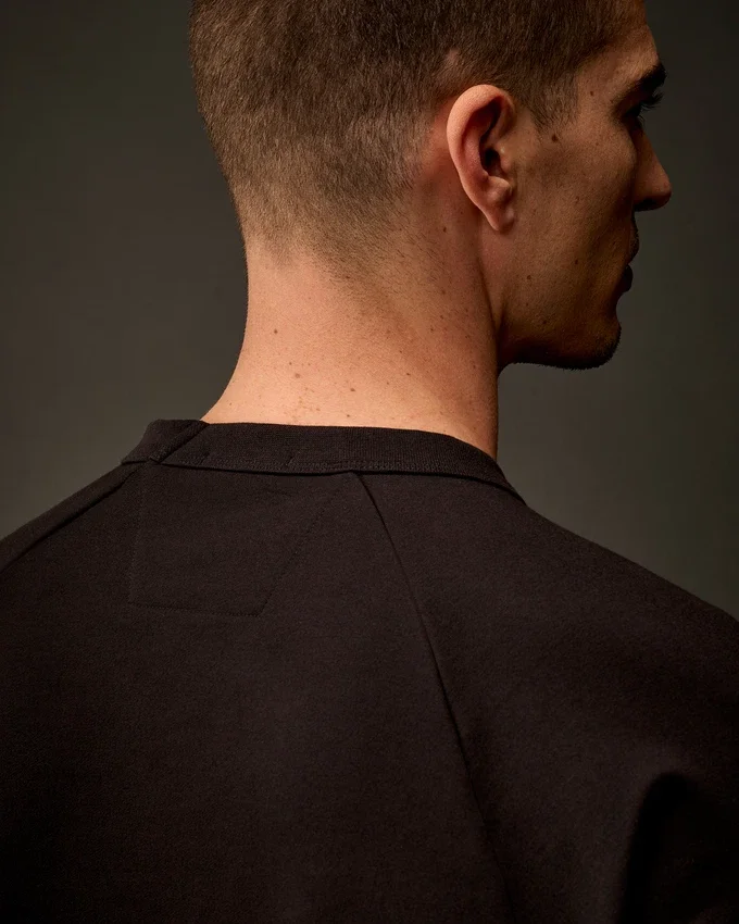 Metropolis Series Stretch Fleece Mixed Crewneck Sweatshirt