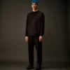 Metropolis Series Stretch Fleece Mixed Crewneck Sweatshirt