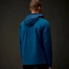 Metropolis Series Stretch Fleece Mixed Half Zip Hooded Sweatshirt