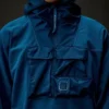 Metropolis Series Stretch Fleece Mixed Half Zip Hooded Sweatshirt