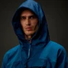 Metropolis Series Stretch Fleece Mixed Half Zip Hooded Sweatshirt